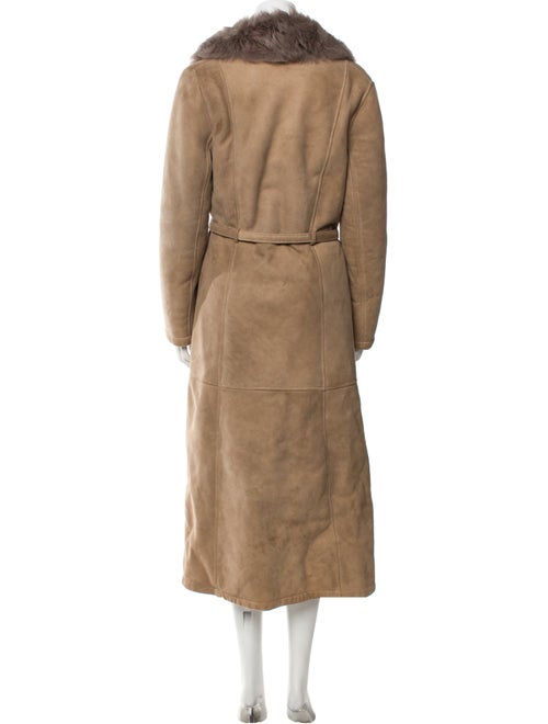 Oscar de la Renta Linen Faux Fur Coat