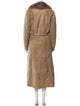 Oscar de la Renta Linen Faux Fur Coat