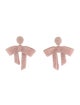 Oscar de la Renta Beaded Bow Clip-On Earrings