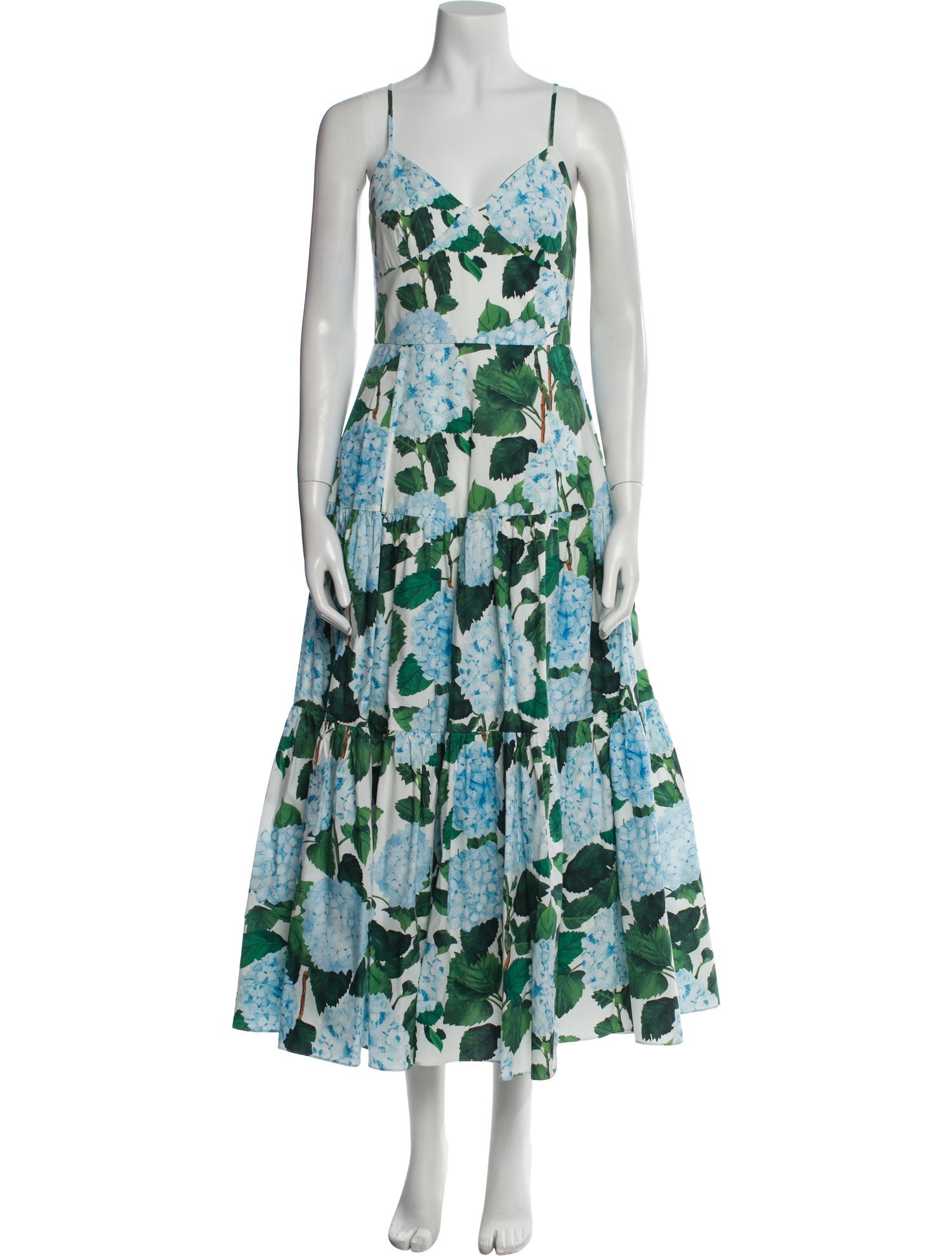 Oscar de la Renta Floral Print Long Dress