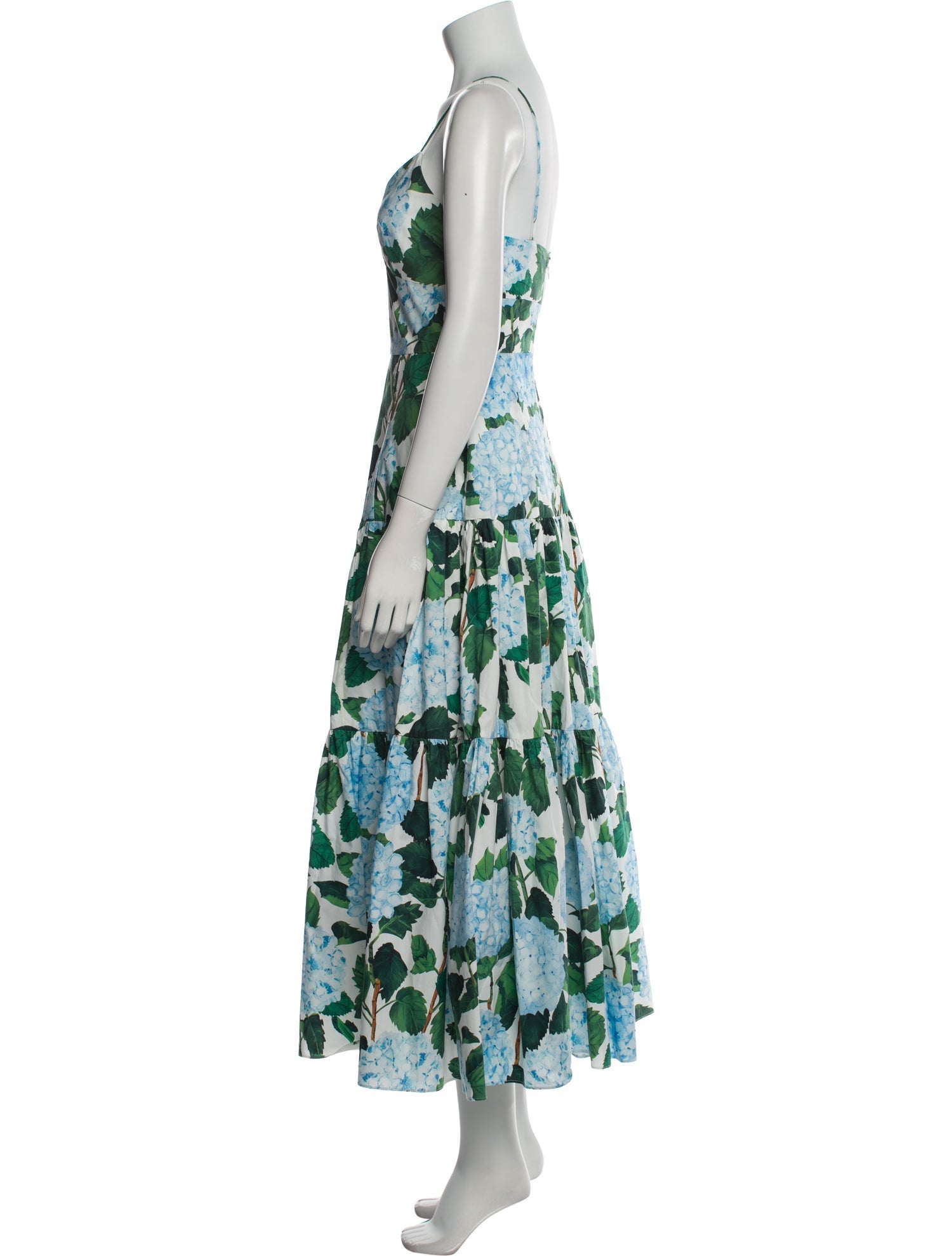 Oscar de la Renta Floral Print Long Dress