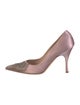 Oscar de la Renta Satin Mesh Accents Pumps
