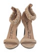 Oscar de la Renta Suede Braided Accents Sandals