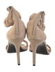 Oscar de la Renta Suede Braided Accents Sandals