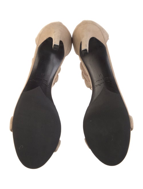 Oscar de la Renta Suede Braided Accents Sandals