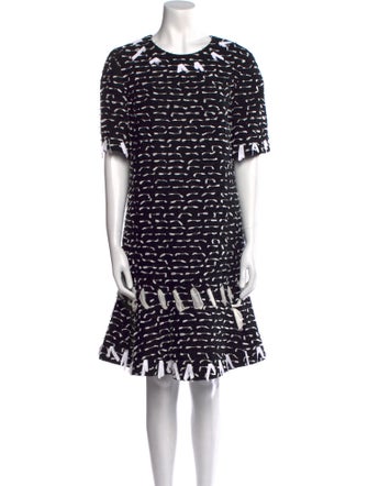Oscar de la Renta Printed Knee-Length Dress