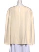 Oscar de la Renta Crew Neck Long Sleeve Blouse