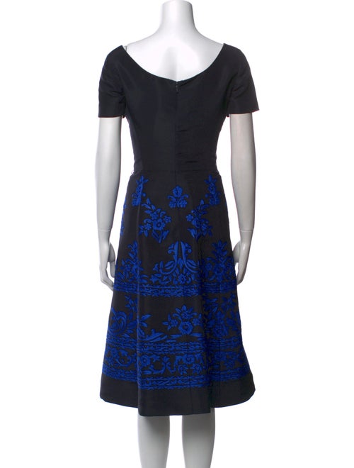 Oscar de la Renta Silk Midi Length Dress