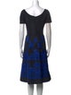 Oscar de la Renta Silk Midi Length Dress
