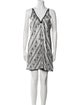 Oscar de la Renta Printed Lace Trim Embellishment Nightgown