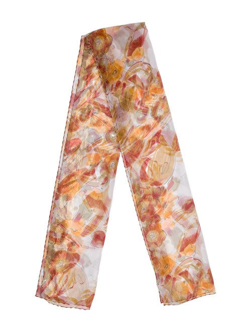 Oscar de la Renta Floral Print Scarf