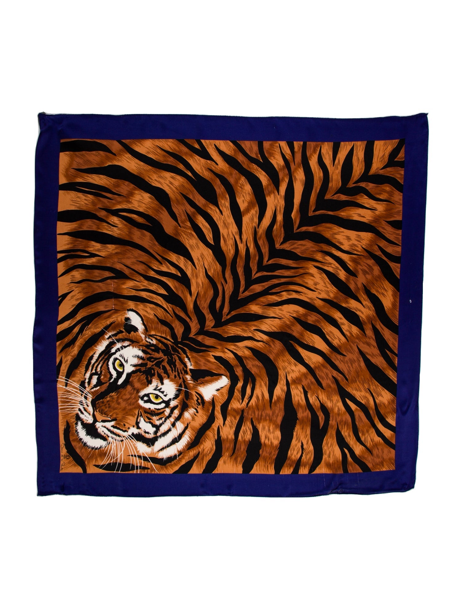 Oscar de la Renta Silk Animal Print Scarf