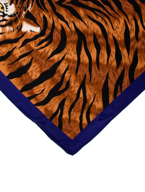Oscar de la Renta Silk Animal Print Scarf