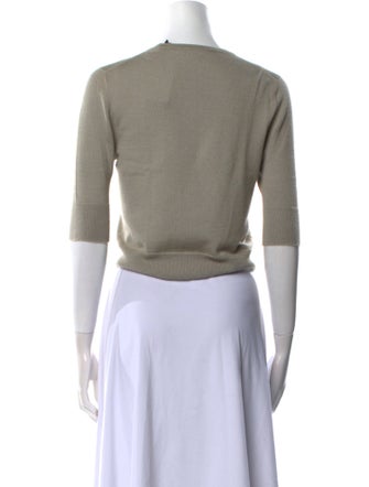 Oscar de la Renta Cashmere Crew Neck Sweater