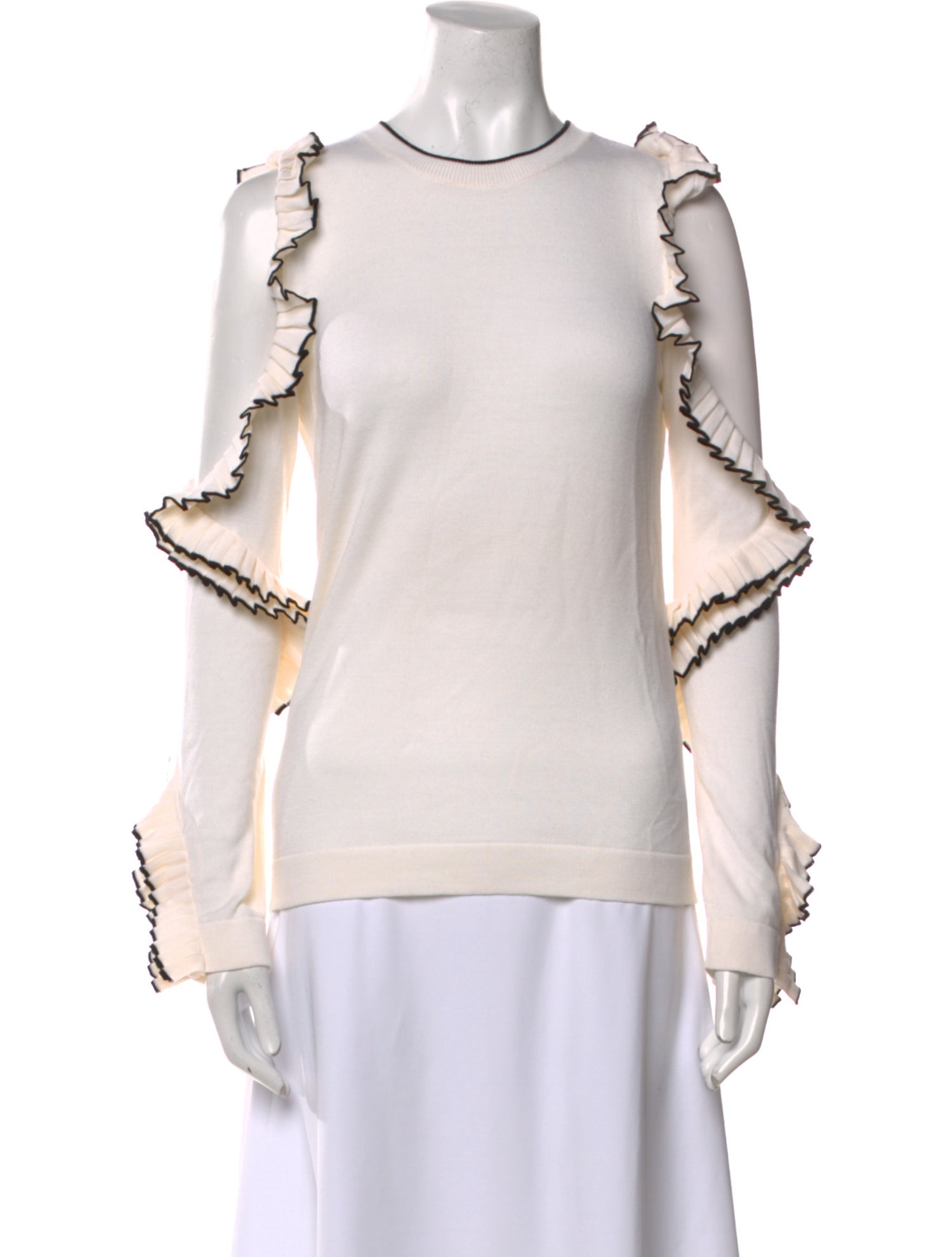 Oscar de la Renta Virgin Wool Crew Neck Sweatshirt w/ Tags