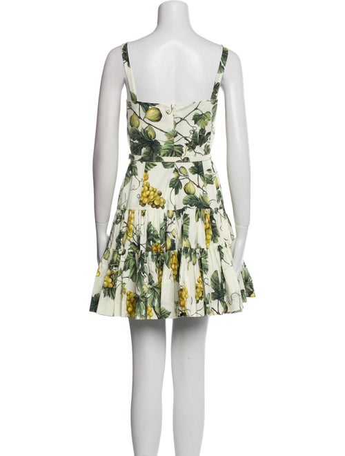 Oscar de la Renta Floral Print Mini Dress