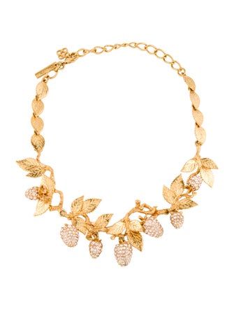 Oscar de la Renta Crystal Berry Pavé Necklace