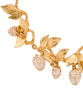 Oscar de la Renta Crystal Berry Pavé Necklace