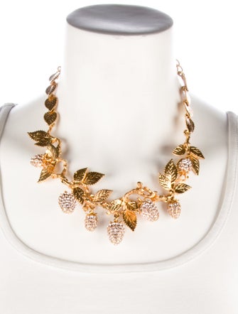 Oscar de la Renta Crystal Berry Pavé Necklace
