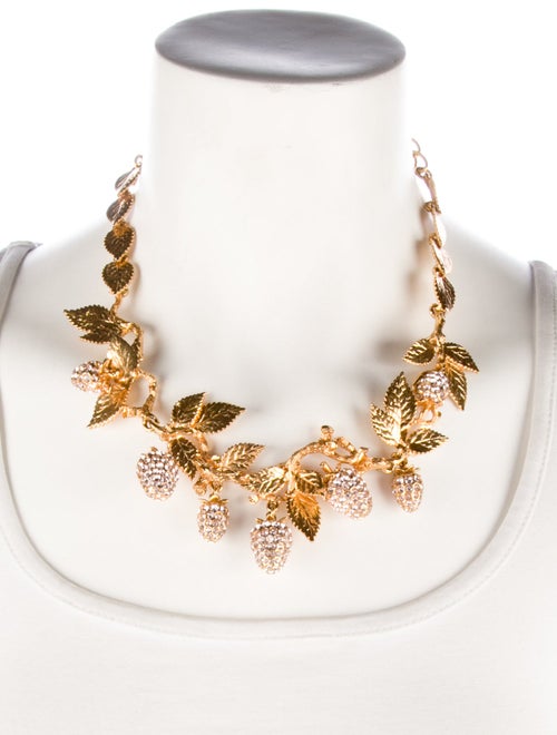 Oscar de la Renta Crystal Berry Pavé Necklace