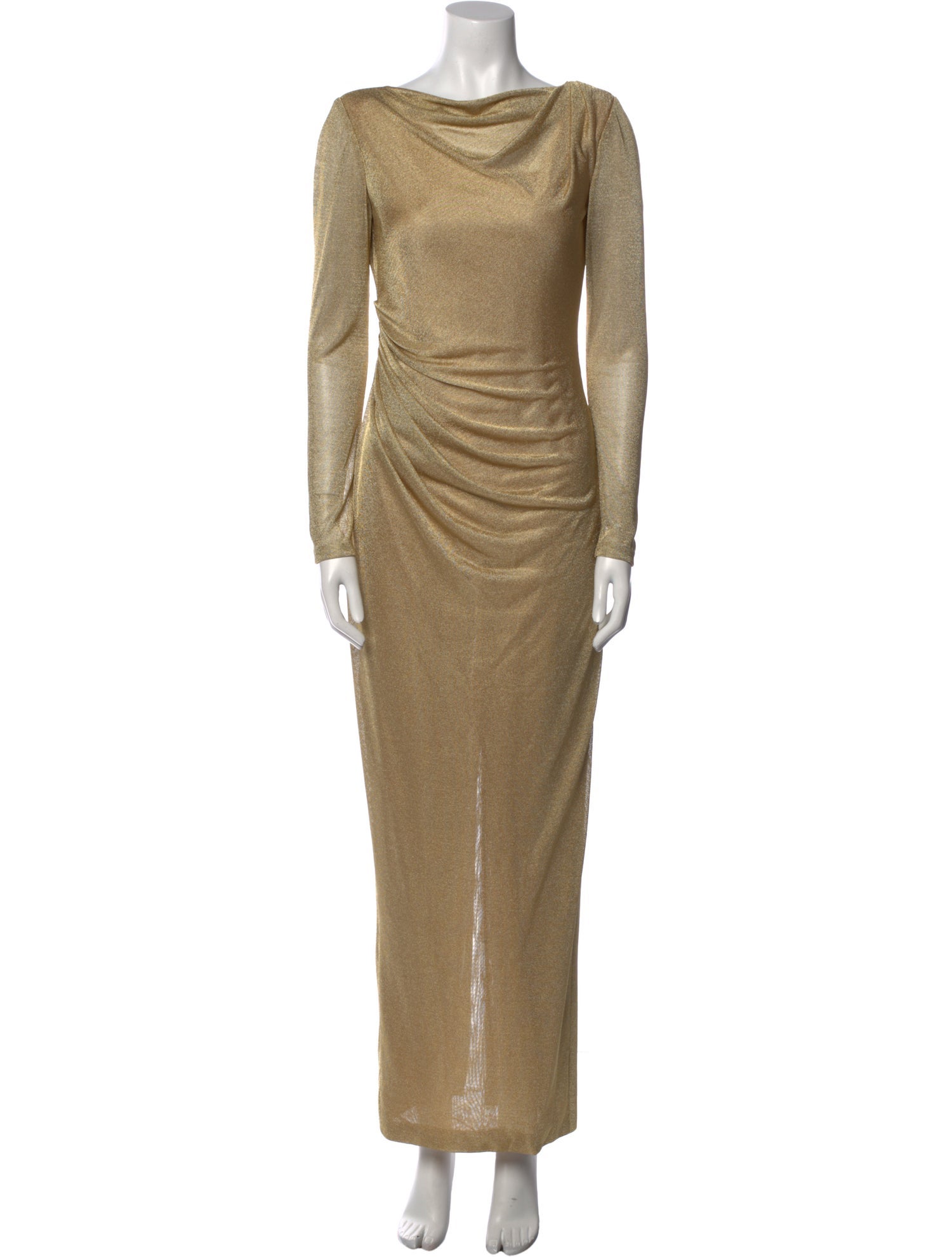 Oscar de la Renta Cowl Neck Long Dress