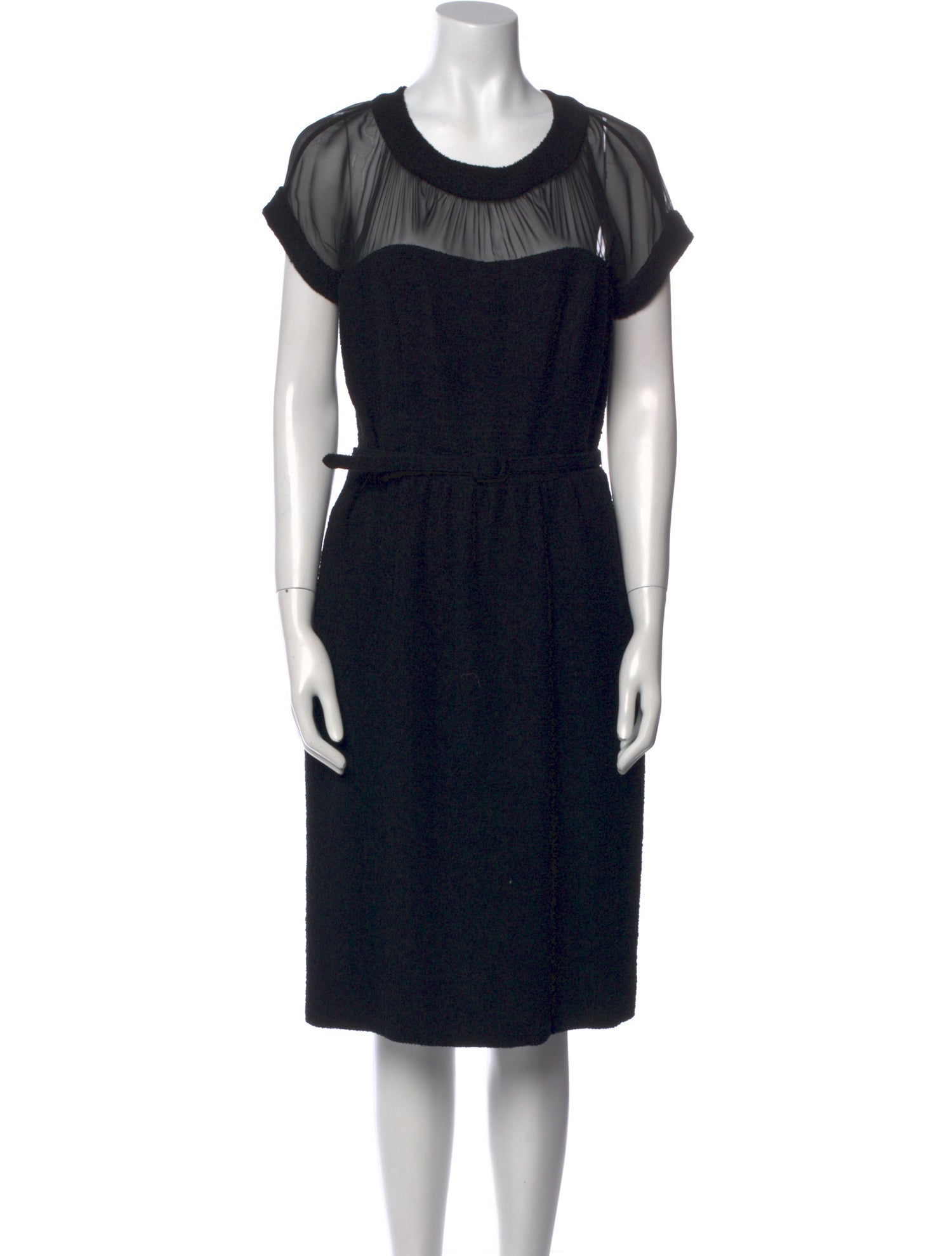 Oscar de la Renta Wool Midi Length Dress