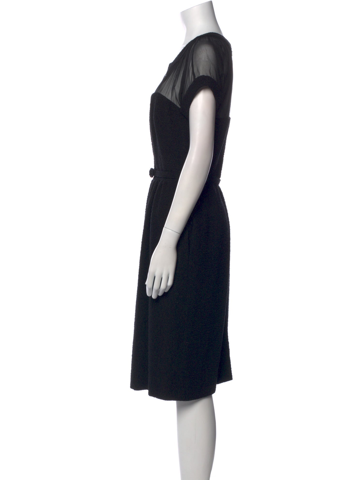 Oscar de la Renta Wool Midi Length Dress