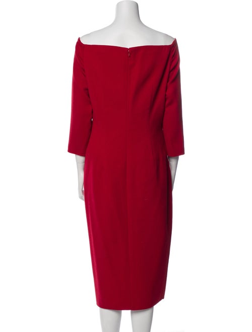 Oscar de la Renta Off-The-Shoulder Midi Length Dress