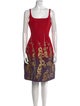 Oscar de la Renta Printed Knee-Length Dress