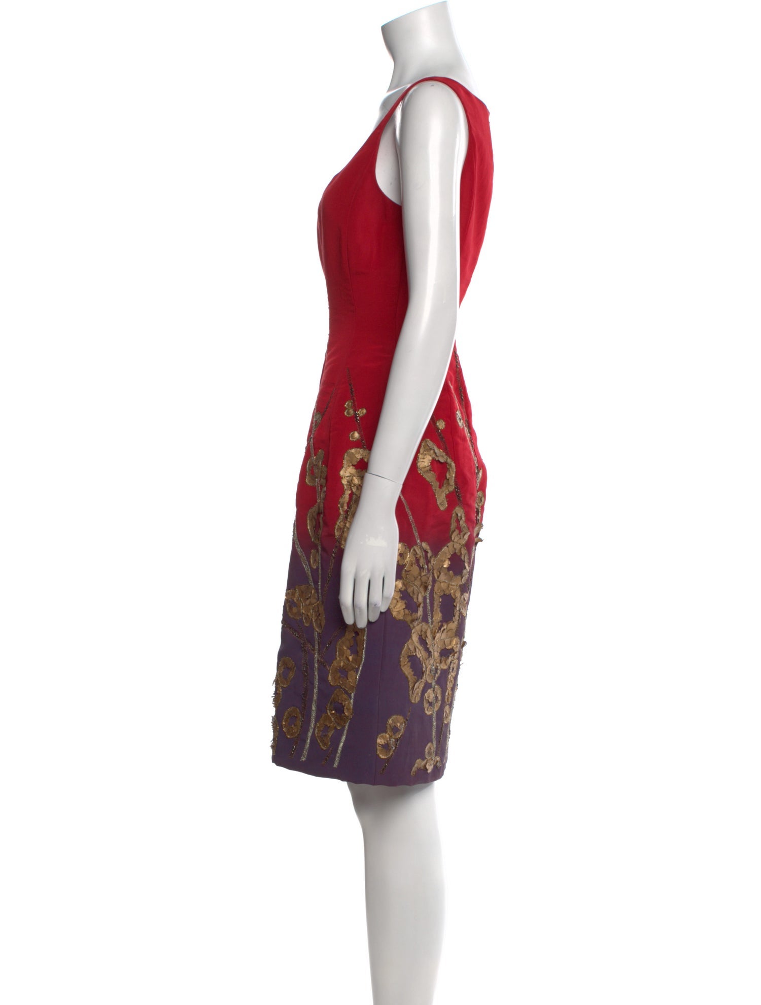 Oscar de la Renta Printed Knee-Length Dress