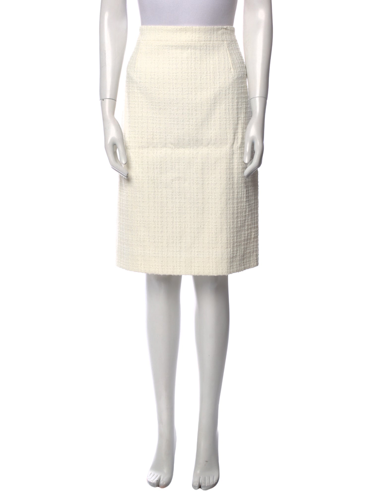 Oscar de la Renta Tweed Pattern Knee-Length Skirt