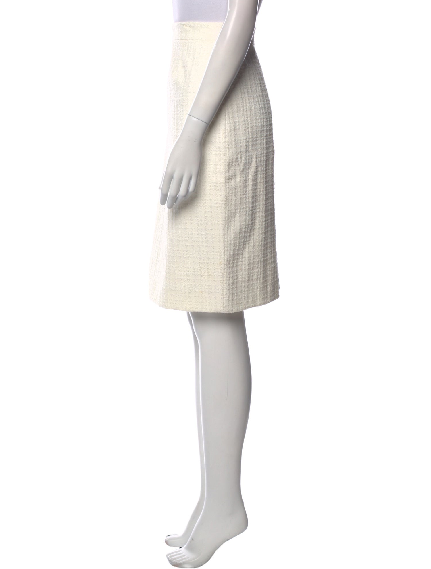 Oscar de la Renta Tweed Pattern Knee-Length Skirt