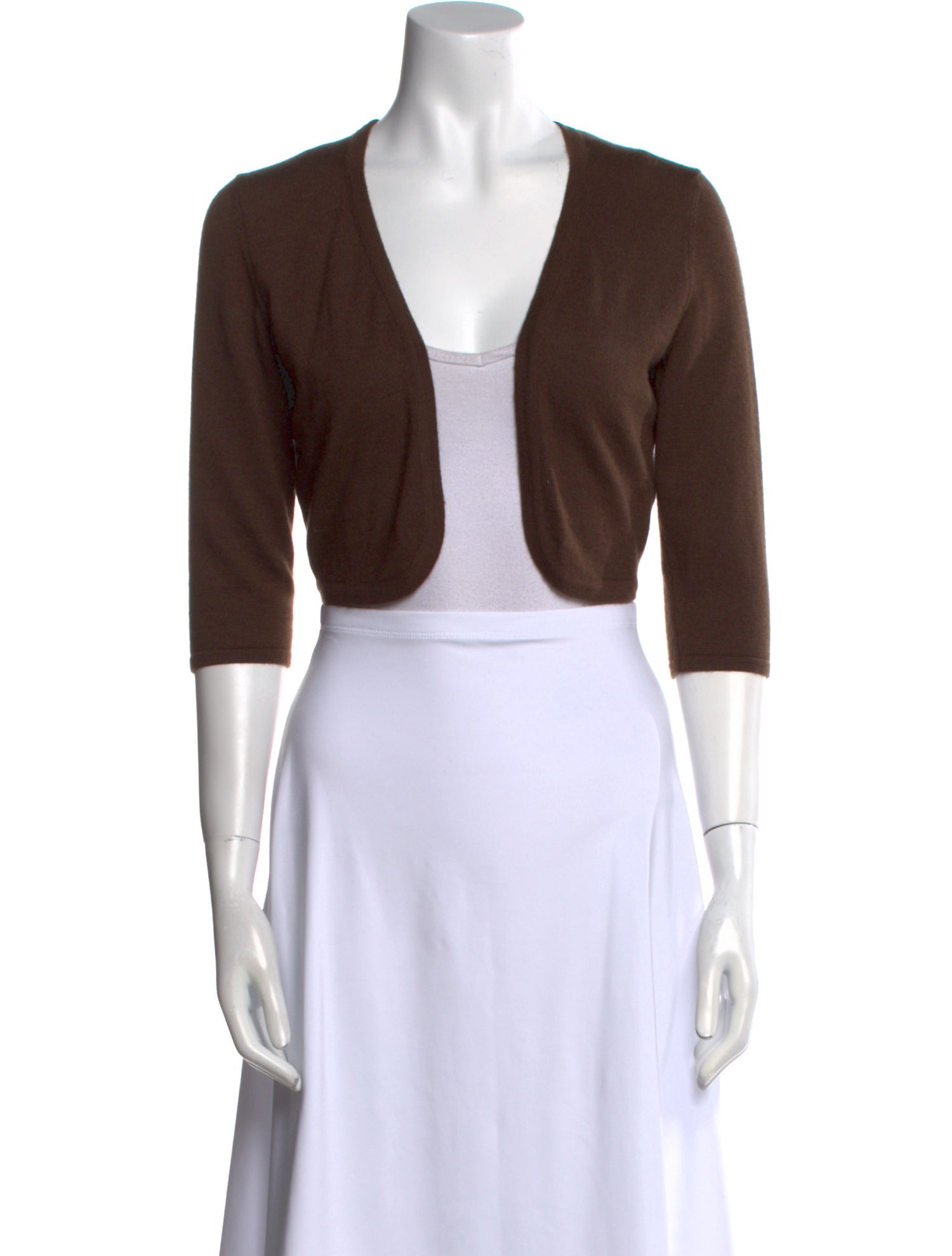 Oscar de la Renta Cashmere Open Front Sweater