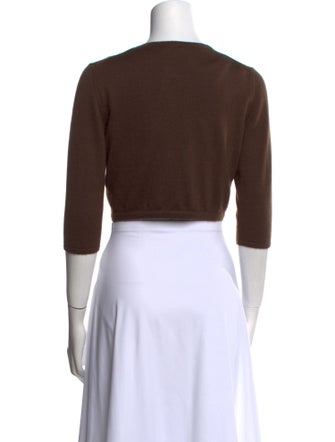 Oscar de la Renta Cashmere Open Front Sweater