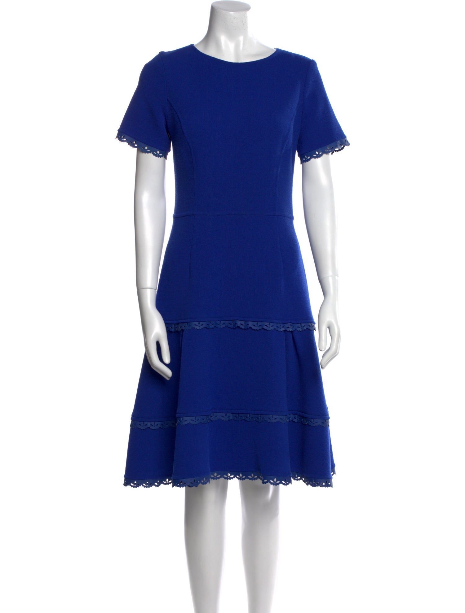 Oscar de la Renta Virgin Wool Knee-Length Dress