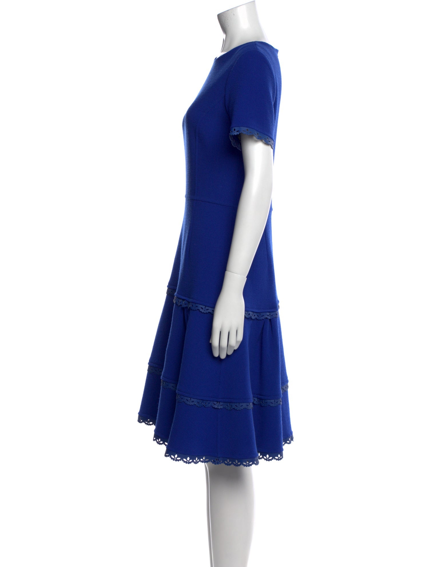 Oscar de la Renta Virgin Wool Knee-Length Dress