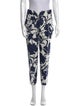 Oscar de la Renta Floral Print Straight Leg Pants
