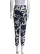 Oscar de la Renta Floral Print Straight Leg Pants