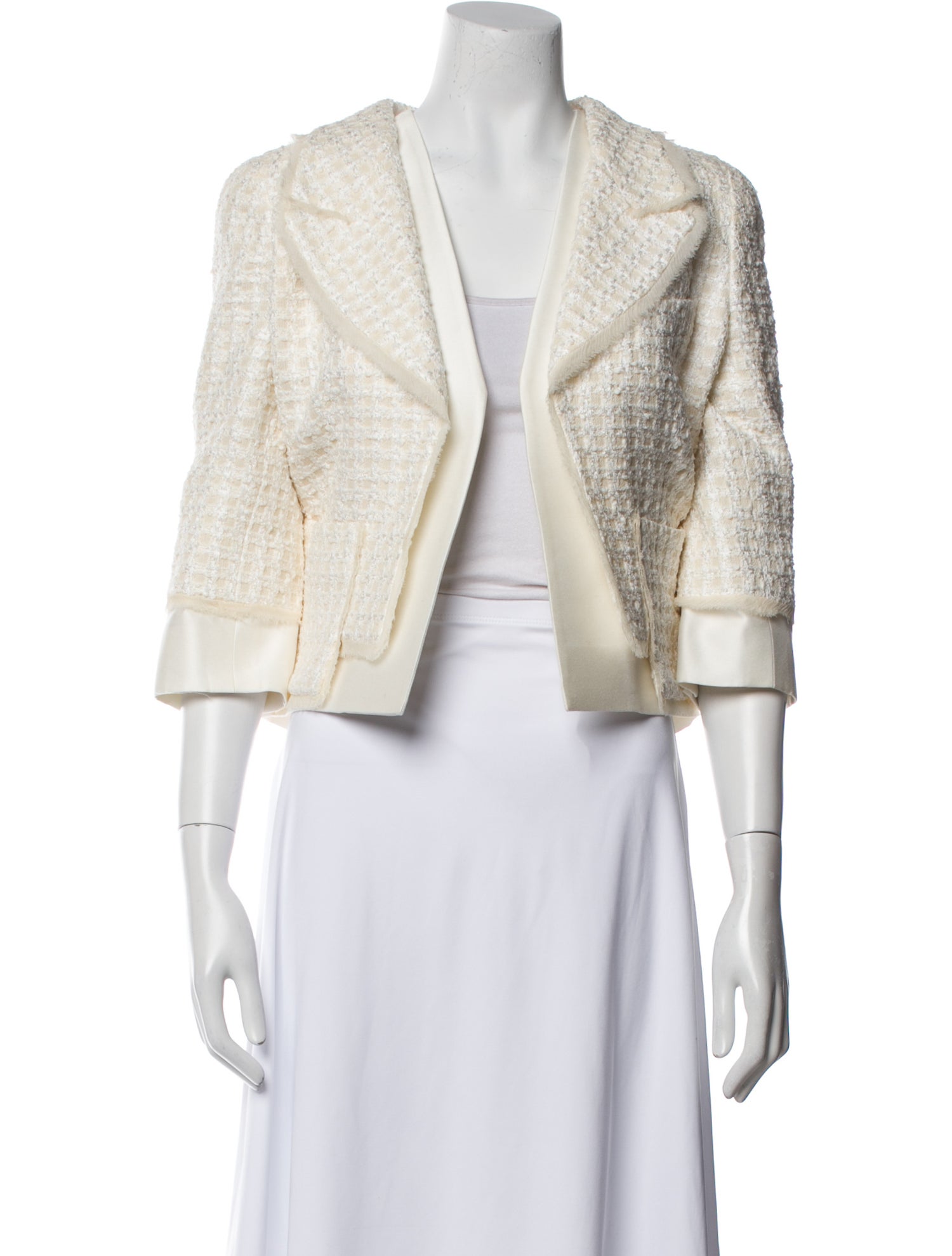 Oscar de la Renta Tweed Pattern Evening Jacket