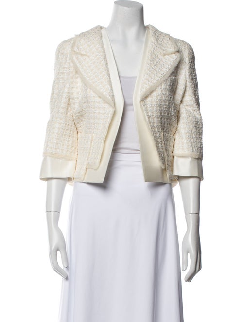 Oscar de la Renta Tweed Pattern Evening Jacket