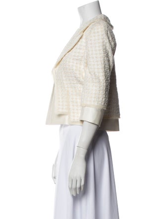 Oscar de la Renta Tweed Pattern Evening Jacket