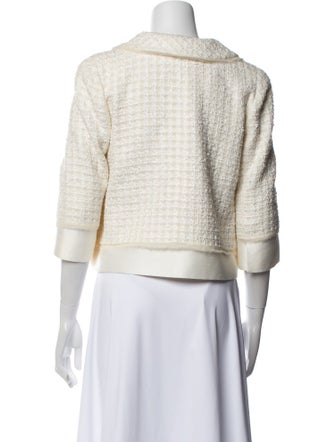 Oscar de la Renta Tweed Pattern Evening Jacket