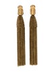 Oscar de la Renta Classic Long Chain Clip-On Tassel Earrings