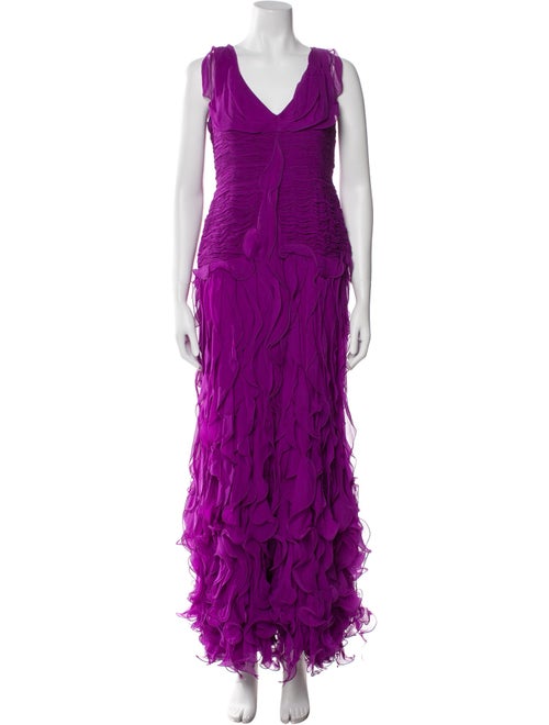 Oscar de la Renta Silk Long Dress