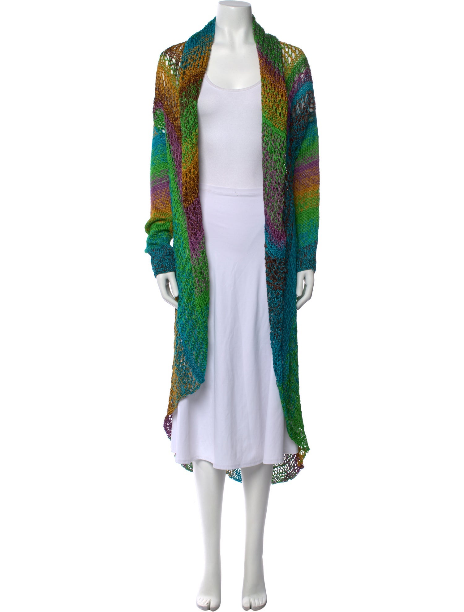 Oscar de la Renta Silk Colorblock Pattern Sweater