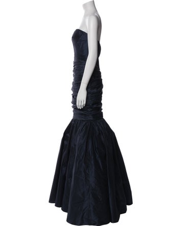 Oscar de la Renta Silk Long Dress