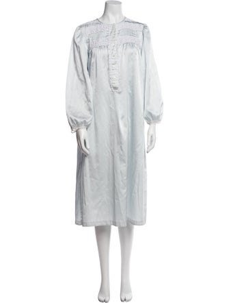 Oscar de la Renta Ruffle Embellishment Nightgown