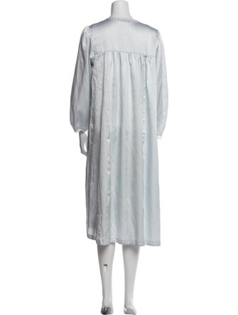 Oscar de la Renta Ruffle Embellishment Nightgown