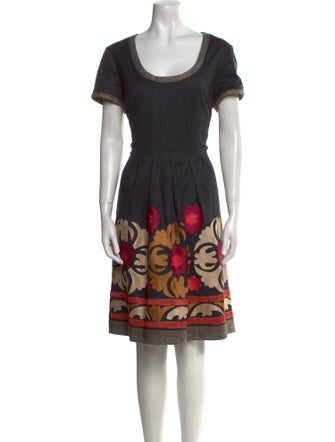 Oscar de la Renta Wool Knee-Length Dress
