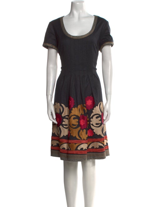 Oscar de la Renta Wool Knee-Length Dress
